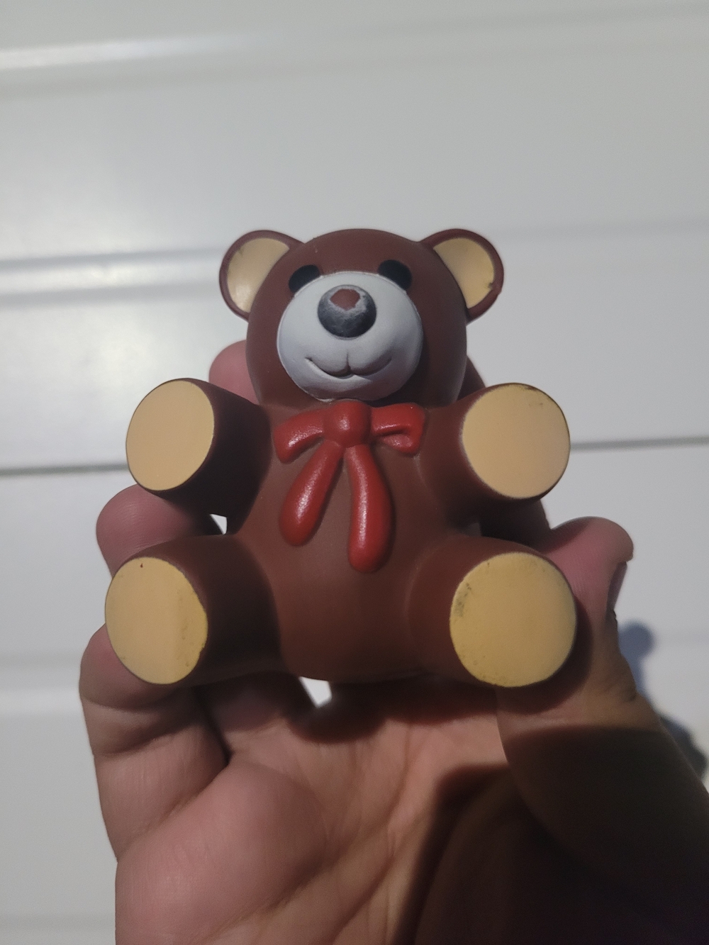 Vintage 1985 Squeaky Toy PVC Teddy Bear Ross Laboratories Similac Figure #80s